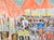 Contemporary Flower Market Watercolor by Ken L. Stephens For Sale - Image 3 of 8