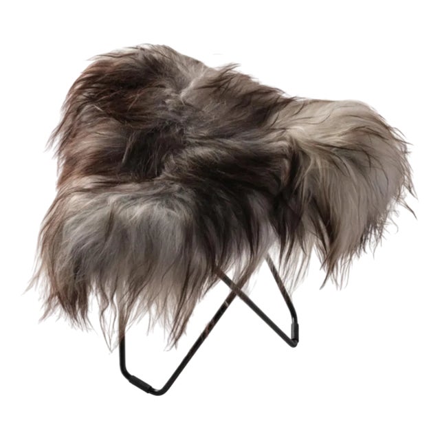 Iceland Flying Goose Footstool by Cuero Design For Sale