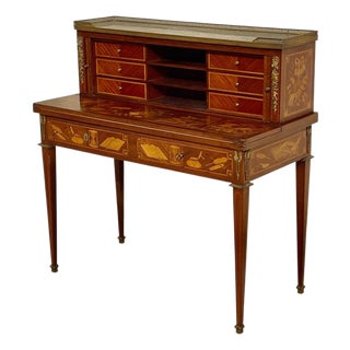 Louis XVI Style Marquetry Desk in Wood For Sale