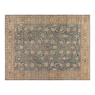 Fine Antique Persian Tabriz Handmade Wool Rug For Sale