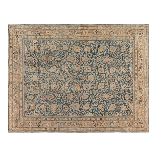 Fine Antique Persian Tabriz Handmade Wool Rug For Sale