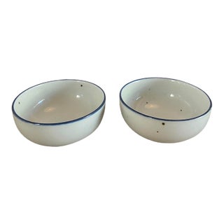 Vintage Dansk Blue Mist Individual Salad Bowls - Pair - Denmark Blue Stamp For Sale
