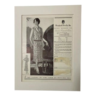 1932 Glossy Swatch/Style Sheet for Harford Frocks Sleeveless Dress in 11x14 Mat For Sale