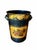 English English Traditional Black Tole Decoupage and Stenciled Two Handle Pail For Sale - Image 3 of 11