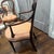 Late 20th Century Late 20th Century Neoclassical Mahogany Finish Open Arm Accent Chair With Damask Upholstery For Sale - Image 5 of 9