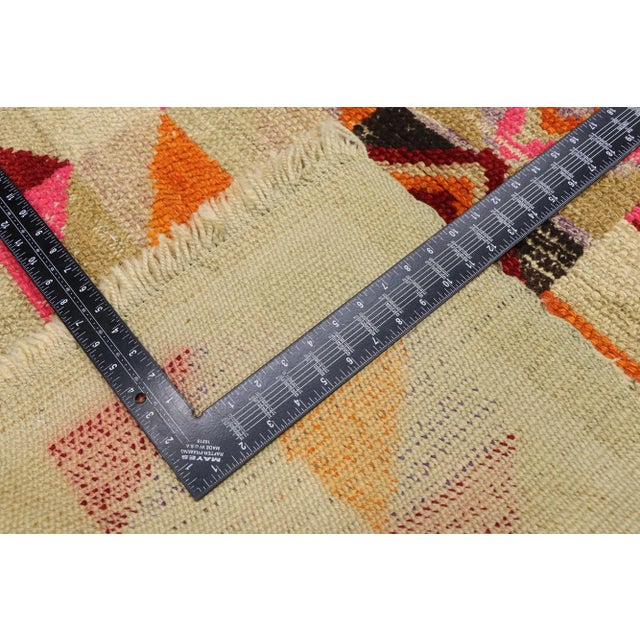 Late 20th Century Vintage Turkish Colorblock Rug - 03'02 X 04'01 For Sale - Image 5 of 9