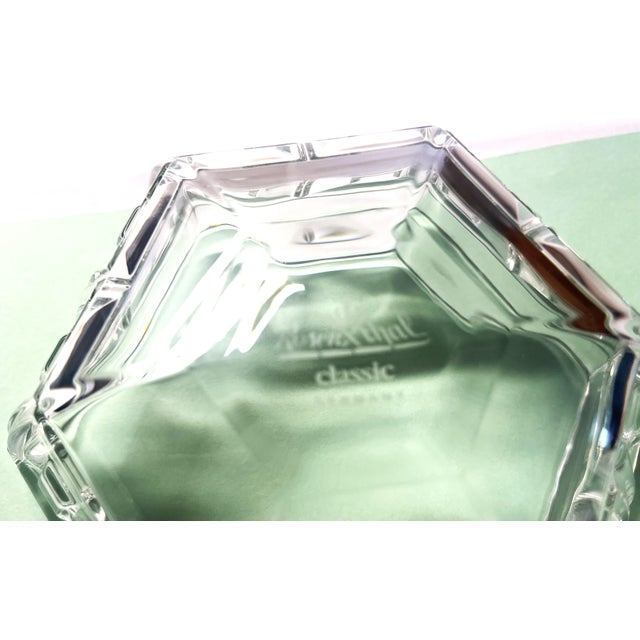 Vintage Rosenthal Classic Made in Germany Crystal "Domus" Hexagon Bowl - "New in Box" For Sale - Image 12 of 12