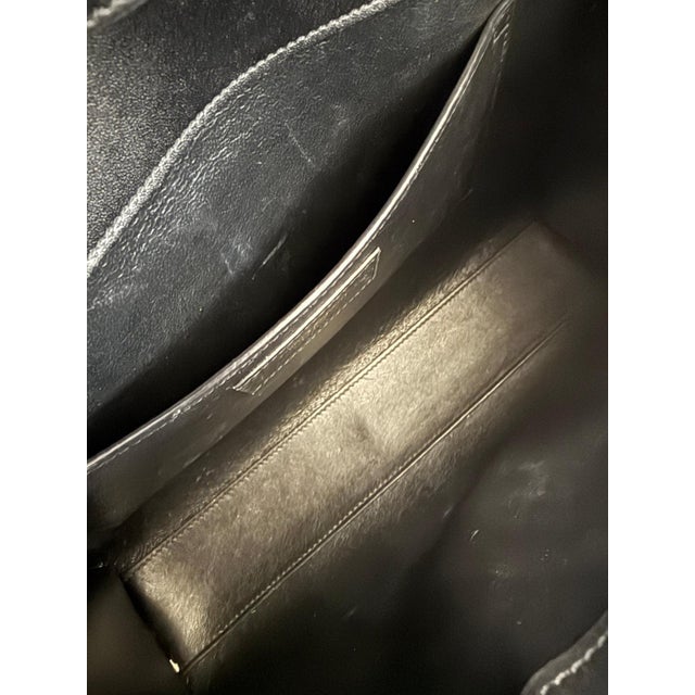 Black Calfskin Medium Manhattan Shoulder Bag For Sale - Image 9 of 9