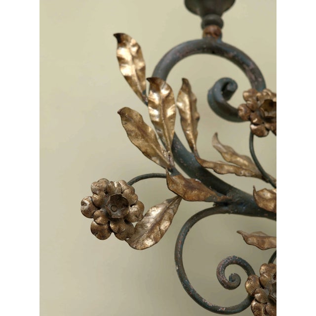 2000 - 2009 Floral Wall Lamp with 6 Bulbs For Sale - Image 5 of 10