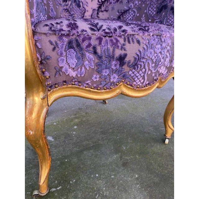 Late 19th Century Late 19th Century Vintage Italian Giltwood Chair For Sale - Image 5 of 13