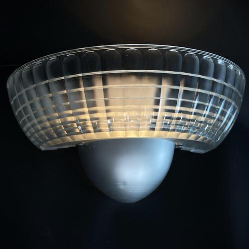 Art Deco Glass Wall Lamps from Holophane France, 1940s For Sale - Image 10 of 14