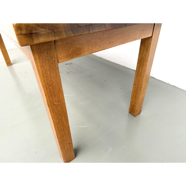 Oak Farmhouse Table with Square Legs and One Drawer, France, 1960s For Sale - Image 12 of 18