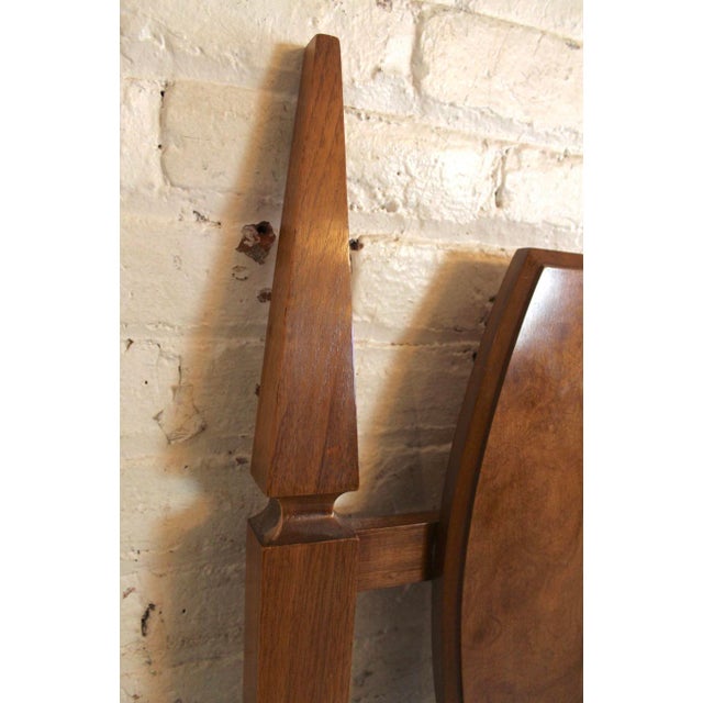 Mid 20th Century Queen Headboard W/ Burl Wood Accents For Sale In New York - Image 6 of 6