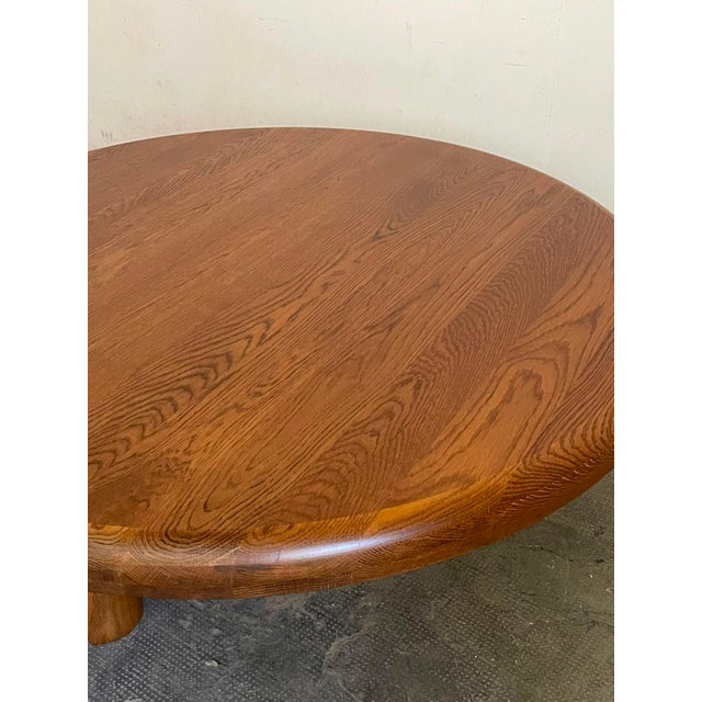 French Solid Oak Coffee Table, 1970s For Sale - Image 6 of 6