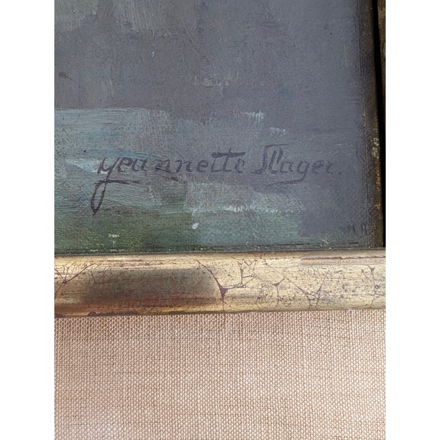 Early 20th Century Early 20th Century Impressionist Painting Still Life of Roses Signed by Artist Jeanette Slager (1881-1945) For Sale - Image 5 of 8