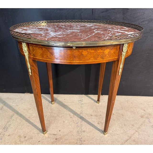 French Oval Lamp Table, 1880 For Sale - Image 15 of 15