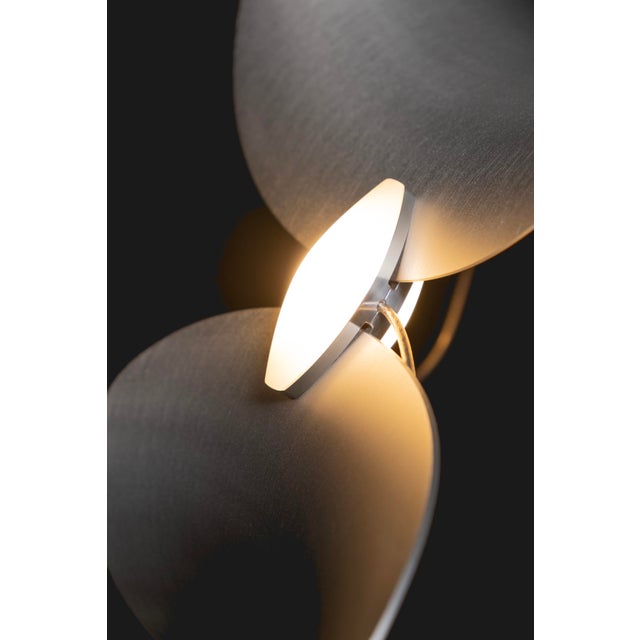 Not Yet Made - Made To Order Dune 8 Vertical Line Light with Silver Anodized Shades by Daniel Becker for Moss Objects For Sale - Image 5 of 10