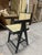Counter-height armed stool with diamond weave Viennese cane seat and back, available in teak, black, or natural. Suitable...