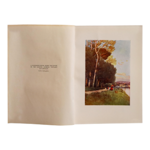 1905 Italian Original Print - A Favorite Walk Along the River in Cascine - From Book Florence & Some Tuscan Cities (1905)