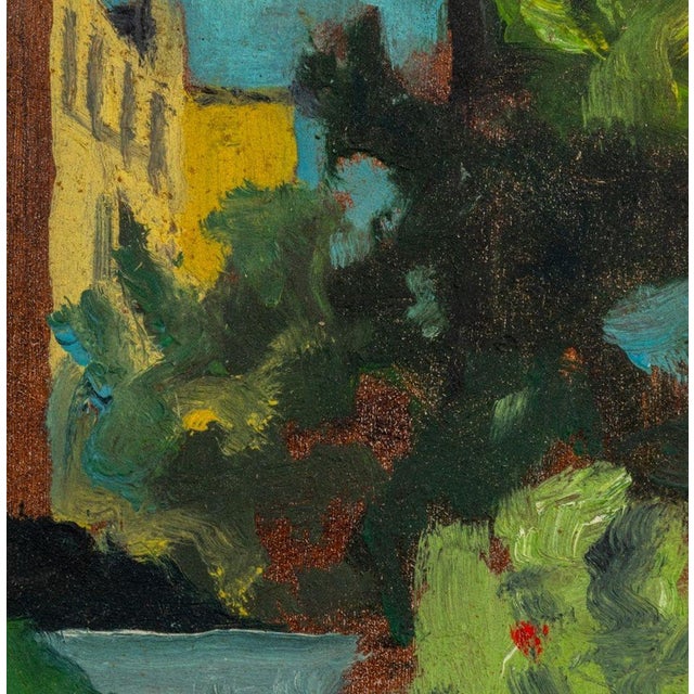 Robert O'Meara (American, XX-XXI), Miniature Cityscape, Oil on Board, circa 1975, apparently unsigned, unframed. 4" H x...