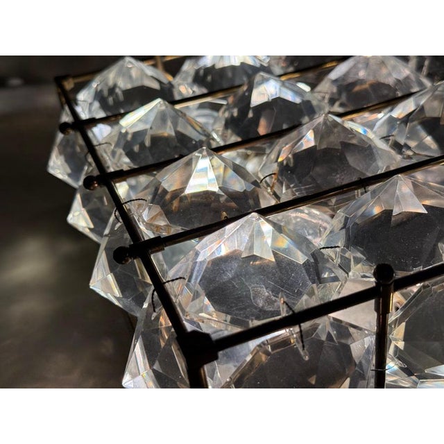 Diamond Scone in Lead Crystal and Brass from Palwa, 1950s For Sale - Image 17 of 18