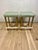 Wood Hollywood Regency Brass Stools, Vintage Seating, United States, 1970s For Sale - Image 7 of 11