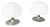 Mid-Century Italian Mushroom Table Lamps attributed to Goffredo Reggiani for Reggiani, 1970s, Set of 2 For Sale