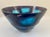 Stunning, sophisticated and captivating monumental Murano bowl in cobalt blue with masterful application of the Battuto...