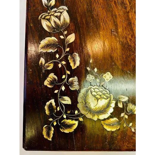 English Antique Rosewood English Writing Box Table For Sale - Image 3 of 13