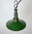 Metal Industrial Green Enamel Military Pendant Lamp with Cast Aluminium Top, 1960s For Sale - Image 7 of 18