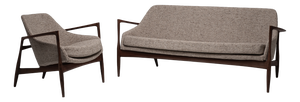 D200 Lounge Chair and D200s Sofa by Ib Kofod-Larsen for Laauser, 1950s, Set of 2