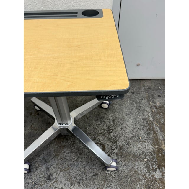 Ergotron Mobile Adjustable Desk For Sale - Image 9 of 12