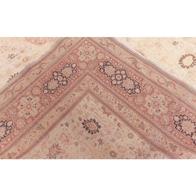 Turkish Antique Turkish Sivas Animal Botanic Brown Handmade Wool Carpet For Sale - Image 3 of 10