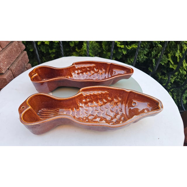 Ceramic Fish-Shaped Molds, 1960s, Set of 2 For Sale - Image 4 of 4