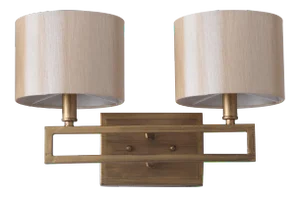 9.25-Inch H Double Light Sconce - Antique Gold