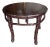 Chinese Faux Bamboo Mahogany Table 20hTh. C. For Sale