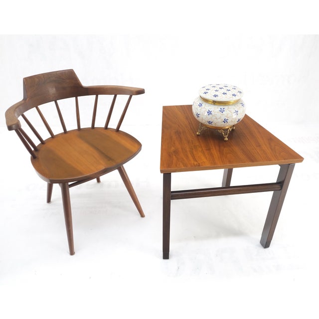 Mid 20th Century Set of Trapezoid Walnut Mid Century Modern Nesting Stacking End Side Tables MINT For Sale - Image 5 of 14