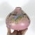 Vintage Studio Pottery Vase With Peacock and Raised Flower Details Pink Signed by Artist For Sale - Image 9 of 11