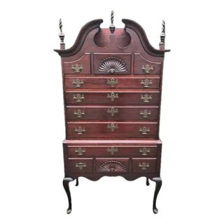 Mid 20th Century Mahogany Queen Anne Highboy For Sale