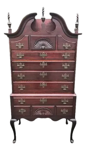 Mid 20th Century Mahogany Queen Anne Highboy
