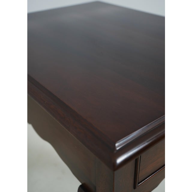 Stickley Queen Anne 1 Drawer Mahogany Lamp Table For Sale - Image 14 of 17