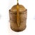 1960s Mid-Century Modern Woven Rattan Basket Table Lamp With Brass Hardware For Sale - Image 11 of 14