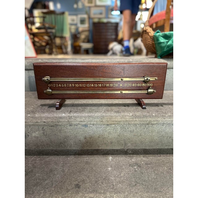 Brown English Billiard Scoreboard, 1940s For Sale - Image 8 of 8