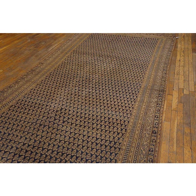 Formidable Brown Background Color With Dots Patterns Antique Persian Malayer Rug For Sale - Image 4 of 5