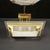 Brass Art Deco Machine Age Polished Brass Glass Rod Chandelier by Petitot For Sale - Image 8 of 18