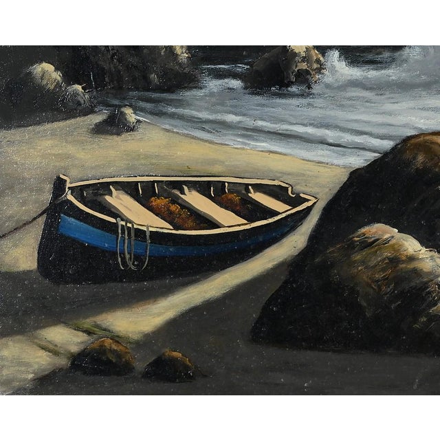 Carbu, Coastal Scene, 1950s, Oil on Canvas, Framed For Sale - Image 4 of 18