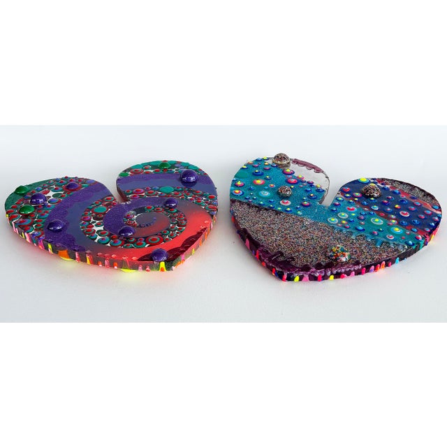 Red Acrylic, Epoxy Resin "Love Sculpture", Artists Michael Gitter and Jillian Whelan For Sale - Image 8 of 14