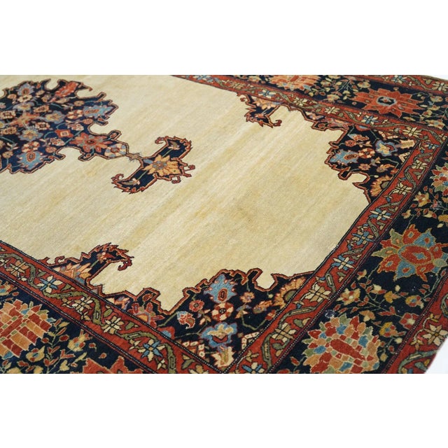 Cream Late 18th Century Antique Farahan Sarouk Rug 4'1'' x 7'0'' For Sale - Image 8 of 11