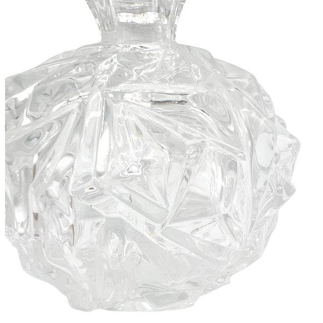 1980s Tiffany & Co. Rock Cut Crystal Perfume Bottle With Stopper – Hollywood Regency / Modernist For Sale - Image 11 of 11