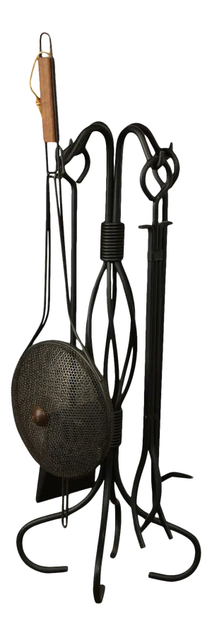 Set Iron Fireplace Tools - Set of 4